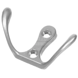 Крючок 2-рожковый малый, Trodos, 04.11.07 Двойной, 302032, серебро