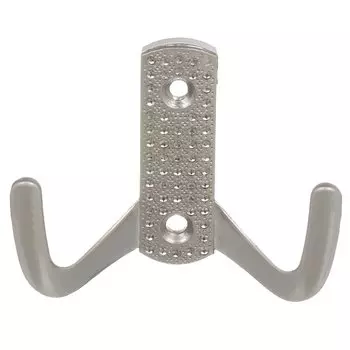 Крючок-вешалка 2-рожковый, Стандарт, 011 B SN, 10 206, матовый никель