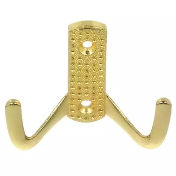 Крючок-вешалка 2-рожковый, Стандарт, 011 B GP, 10 203, золото