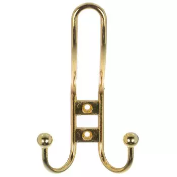 Крючок-вешалка 2-рожковый, Стандарт, 208 A GP, 10 212, золото