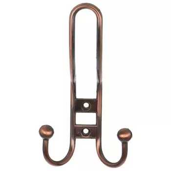Крючок-вешалка 2-рожковый, Стандарт, 208 A AC, 10 214, старая медь