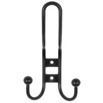 Крючок-вешалка 2-рожковый, Стандарт, 208 A BL, 14 620, матовый черный