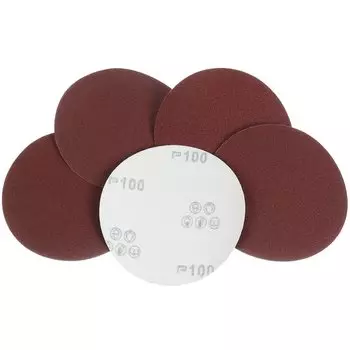 Круг абразивный по металлу и дереву, Targ, Velcro, диаметр 125х0.3 мм, зернистость P100, на липучке, 5 шт, 663104