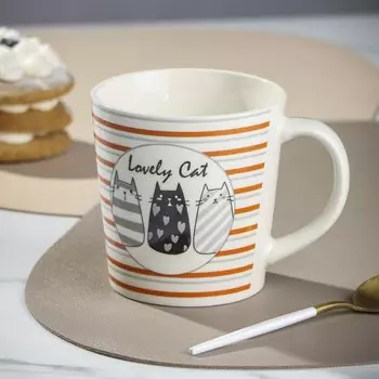 Кружка керамика, 330 мл, Люблю котов, Y4-9000