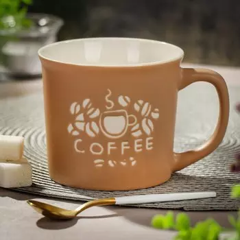 Кружка керамика, 350 мл, Кофейные напитки, Daniks, BR577/3772-1