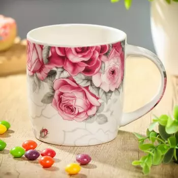 Кружка керамика, 350 мл, Розы, Y4-6632