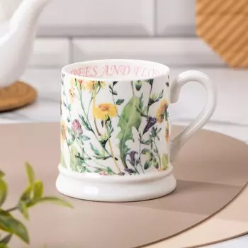 Кружка керамика, 370 мл, Луговые цветы, Y4-9005