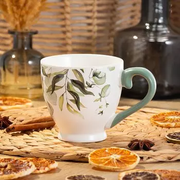 Кружка керамика, 450 мл, Эвкалипт, Daniks, 225792-ZPX300-2