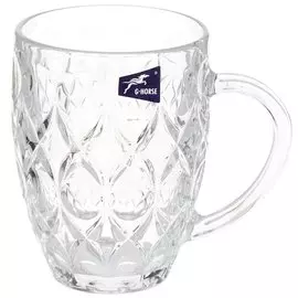 Кружка пивная стекло, 500 мл, Грани, BMZB92127A