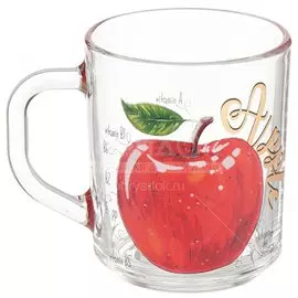 Кружка стекло, 200 мл, Green Tea Полезное яблоко, ОСЗ, 07с1335