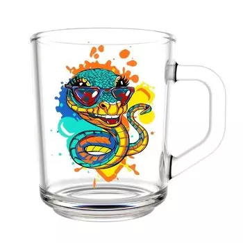 Кружка стекло, 200 мл, Декостек, 335-Д