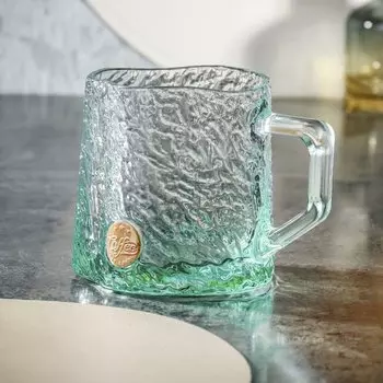 Кружка стекло, 260 мл, с цветным дном, Y4-9025