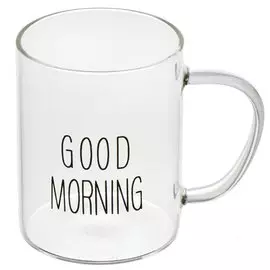 Кружка стекло, 400 мл, Доброе утро, Y4-5387