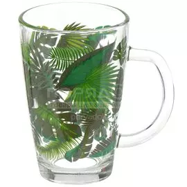 Кружка стекло, 300 мл, Тропики, Декостек, 334-Д