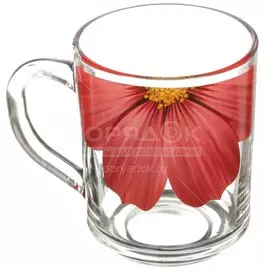 Кружка стекло, 200 мл, Green Tea Космея, ОСЗ, С1335 1/2