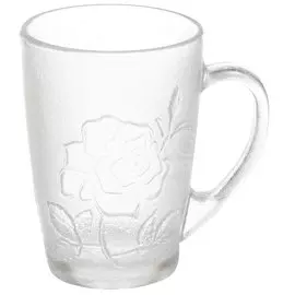 Кружка стекло, 320 мл, Роза, Y6-2593