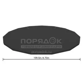 Тент 457 см, круглый, для каркасного бассейна, Bestway, 58038