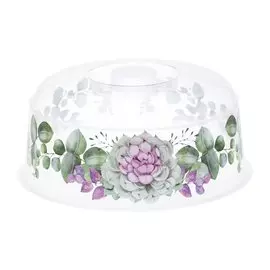 Крышка для СВЧ, полипропилен, 22х22х10 см, М-пластика, Каменная роза, М 1413