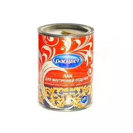 Лак Расцвет, глянцевый, алкидно-уретановый, прозрачный, для внутренних работ, 0.8 кг