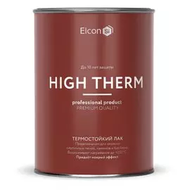 Лак Elcon, High Therm, 00-00002950, бесцветный, для внутренних и наружных работ, 1 л