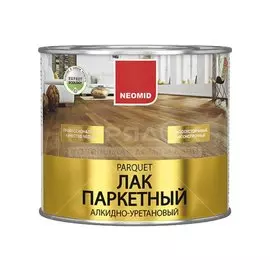 Лак Neomid, паркетный, глянцевый, алкидно-уретановый, для внутренних работ, 2.5 л