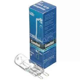 Лампа галогенная G9, 40 Вт, 220 В, капсула, свет белый, Camelion, 5553