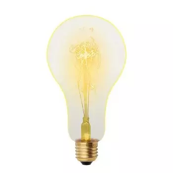 Лампа накаливания E27, 60 Вт, груша, форма нити CW, Uniel, Vintage, UL-00000477