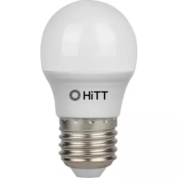 Лампа светодиодная E14, 11 Вт, 230 В, шар, 6500 К, холодный белый свет, HiTT, G45, 1010057