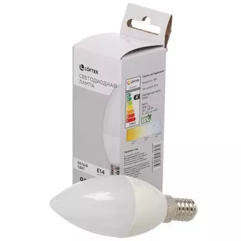 Лампа светодиодная E14, 9 Вт, 70 Вт, 220 В, свеча, 4000 К, нейтральный белый свет, Lofter