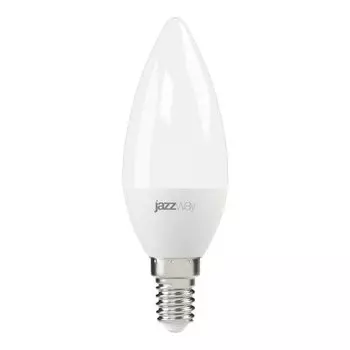 Лампа светодиодная E14, 9 Вт, 75 Вт, свеча, 4000 К, нейтральный белый свет, JazzWay, PLED- SP C37