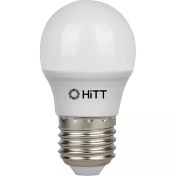 Лампа светодиодная E27, 11 Вт, 230 В, свеча, 6500 К, холодный белый свет, HiTT, G45, 1010048