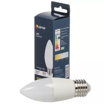 Лампа светодиодная E27, 11 Вт, 80 Вт, 220 В, свеча, 4000 К, нейтральный белый свет, Lofter