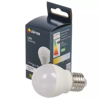 Лампа светодиодная E27, 11 Вт, 80 Вт, 220 В, шар, 3000 К, теплый белый свет, Lofter