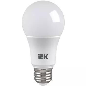 Лампа светодиодная E27, 13 Вт, 75 Вт, 230 В, груша, 3000 К, теплый белый свет, IEK, A60, LED