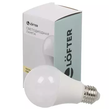 Лампа светодиодная E27, 15 Вт, 135 Вт, 220 В, груша, 3000 К, свет теплый белый, Lofter