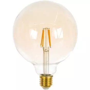 Лампа светодиодная E27, 8 Вт, 60 Вт, 230 В, шар, нитевидная, свет теплый белый, Uniel, Vintage, золотистая колба