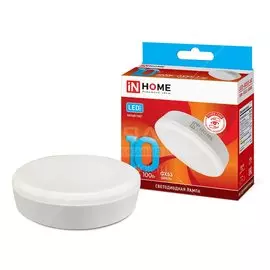 Лампа светодиодная IN HOME LED-GX53-VC, 10 Вт GX53 холодный белый свет