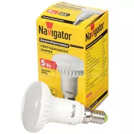 Лампа светодиодная E14, 5 Вт, 40 Вт, 220 В, рефлектор, 2700 К, теплый белый свет, Navigator