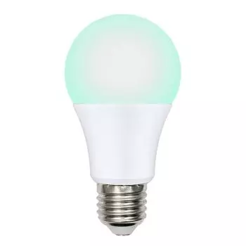 Лампочка светодиодная для бройлеров, E27, 9 Вт, IP65, A60, SCBG, синий, зеленая, Uniel, PLO65WH, UL-00003190