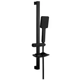 Лейка для душа, латунь, со стойкой и шлангом, черная, Gappo, G8013