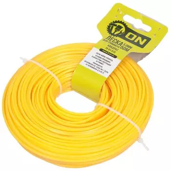 Леска для триммера 3 мм, 50 м, квадрат, Трион