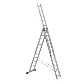 Лестница 3 секции, 10 ступеней, алюминий, 6.46 м, 150 кг, Alumet, 5310