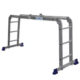 Лестница шарнирная 4 секции, 3 ступени, алюминий, 3.54 м, 150 кг, Alumet, TL4033