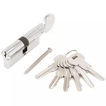 Личинка замка двери Аллюр, A.G 60-6К CP, 1 268, 60 мм, хром, латунь, 6 ключей