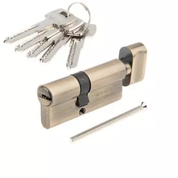 Личинка замка двери Apecs, SM-70(30/40C)-C-AB, 32108, 70 мм, с заверткой, бронза