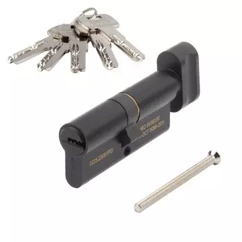 Личинка замка двери Apecs, SM-70-C-BLM, 33867, 70 мм, с заверткой, черная