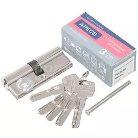 Личинка замка двери Apecs, SM-80-NI, 3309, 80 мм, никель, 40/40