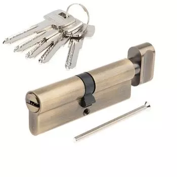 Личинка замка двери Apecs, SM-90-C-AB, 32129, 90 мм, с заверткой, бронза