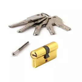 Личинка замка двери Avers, ZM-60-C-G, 21643, ЦАМ, 60 мм, с заверткой, золото, 30/30