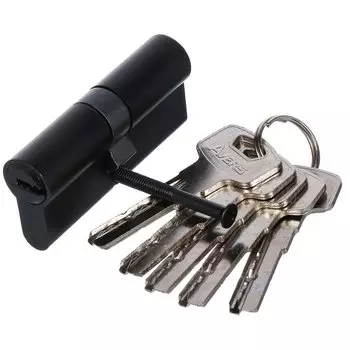 Личинка замка двери Avers, ZM-70-C-AB, 33 705, ЦАМ, 70 мм, с заверткой, черная, 35/35